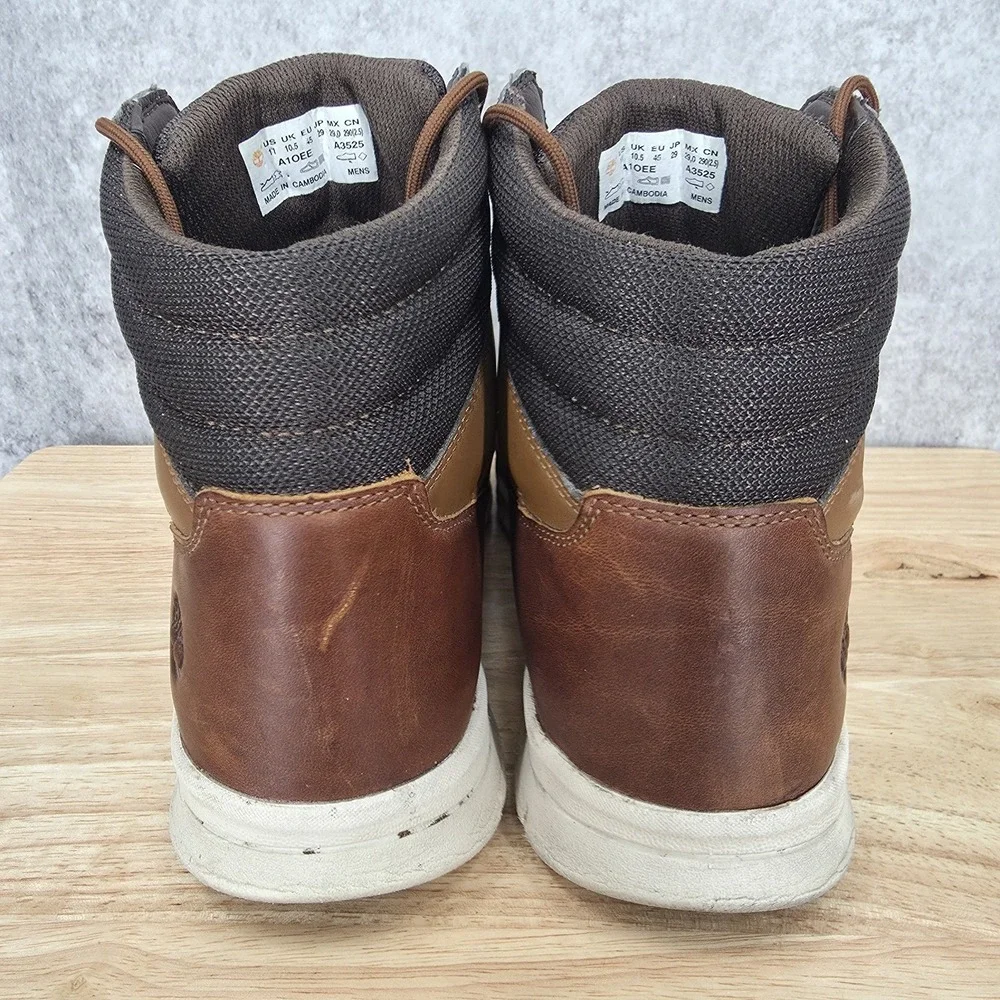Timberland Graydon‎ Boots Mens 11 Brown Leather Hi Top Casual Sneakers A1OEE